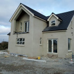 New build home with balcony