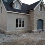 Finished plastered house
