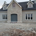 Front of house with brick affect