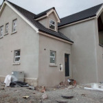House with finished plastered walls